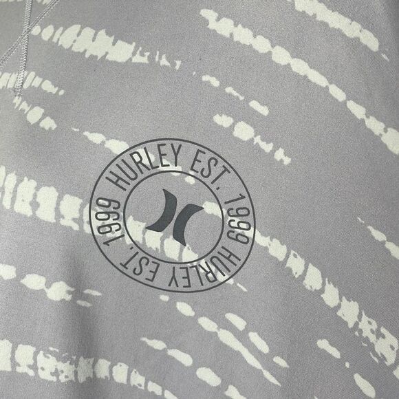 Hurley Oversized Tie Waist Long Sleeve Tie Dye T-Shirt M Lavender, White - Picture 6 of 7